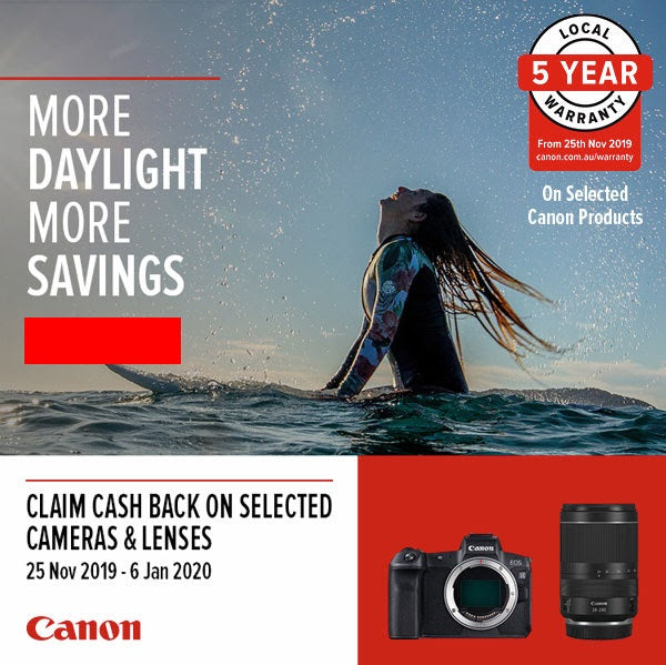 Canon Cash Backs On Selected Canon Cameras and Canon Lenses