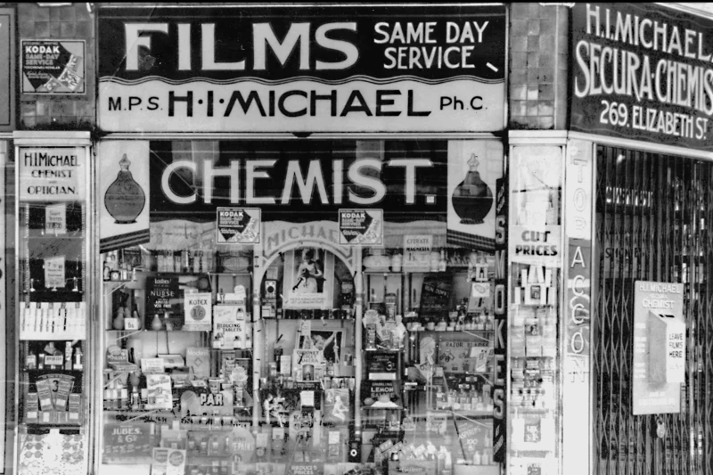 Film and camera sales at H.I. Michael Chemist